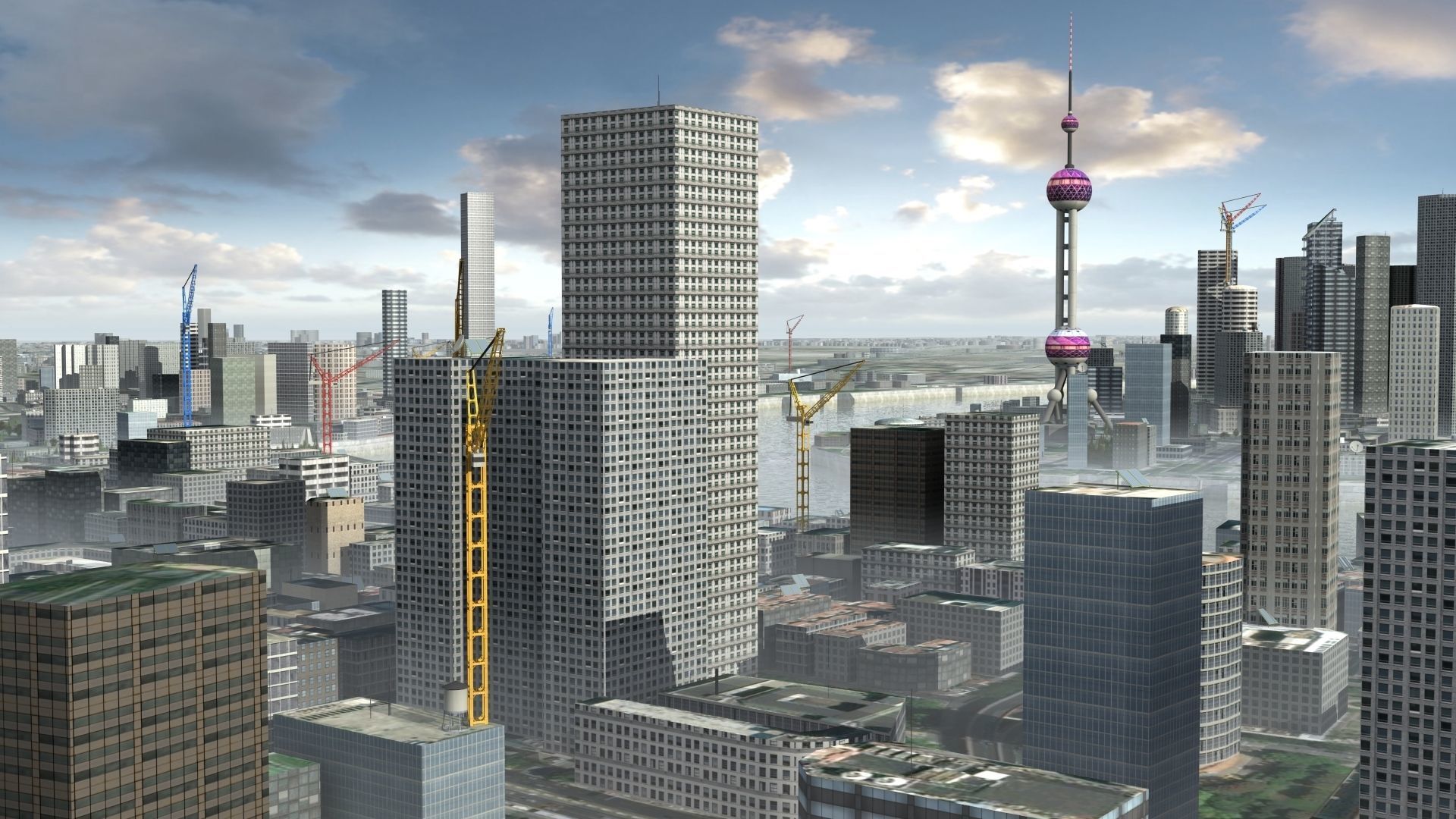 Shanghai City China 3D model_18