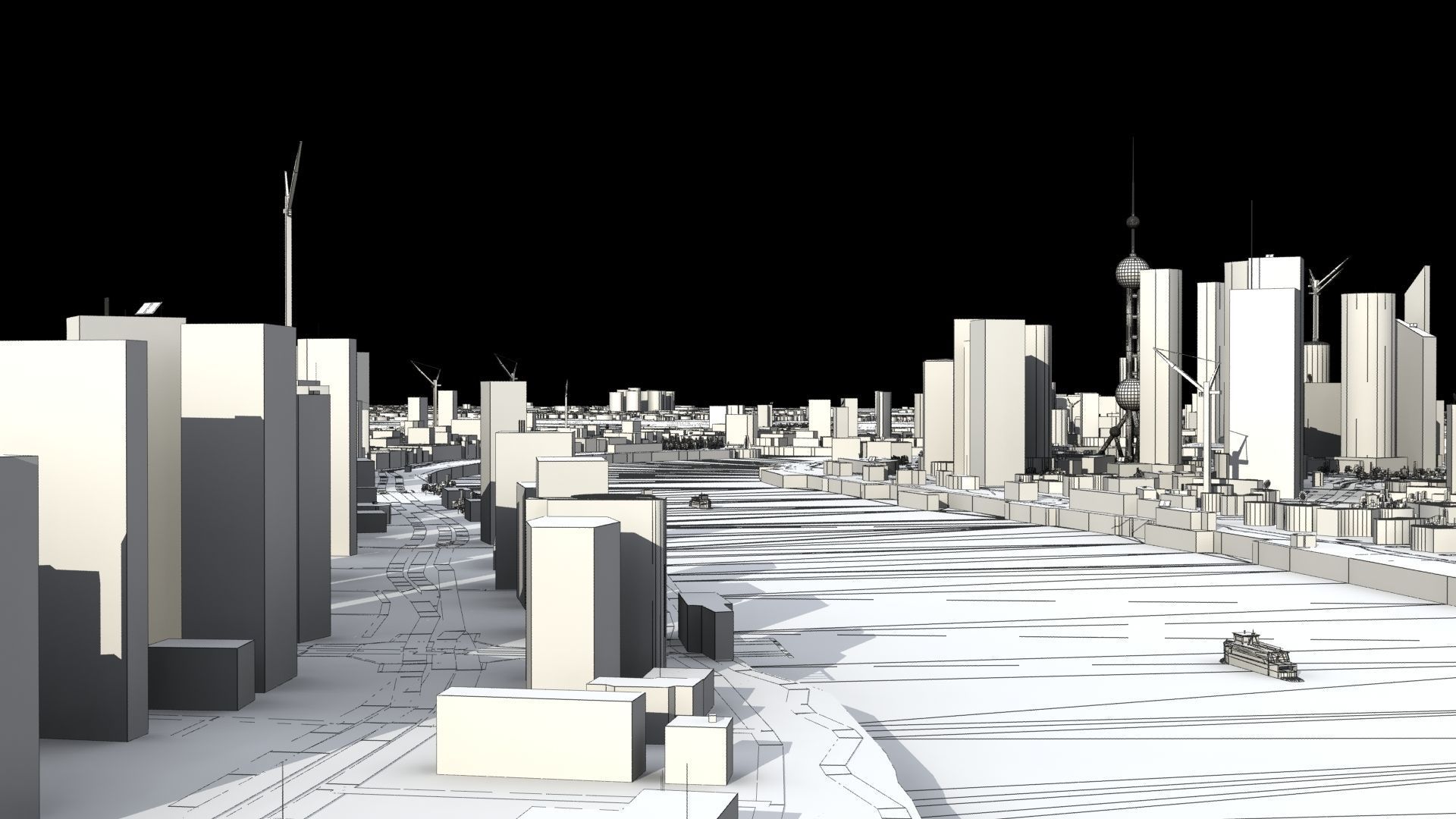 Shanghai City China 3D model_58