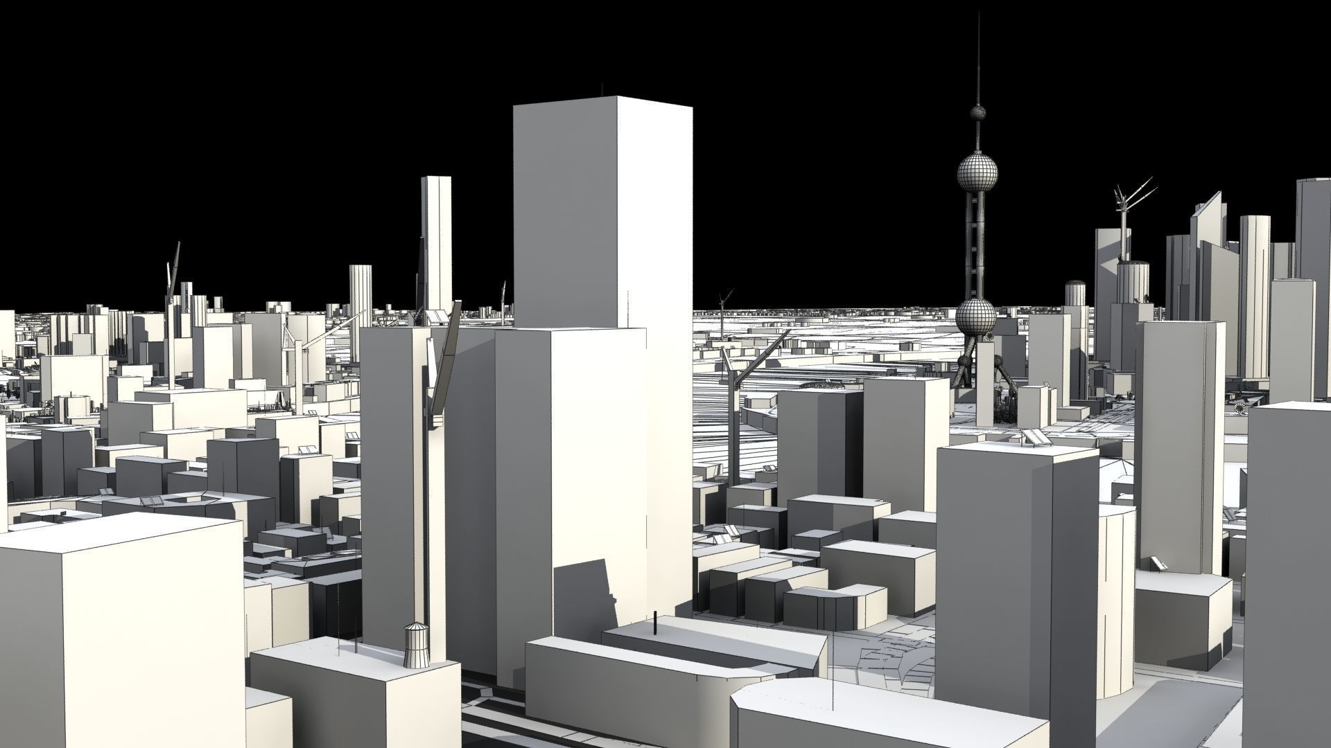 Shanghai City China 3D model_51