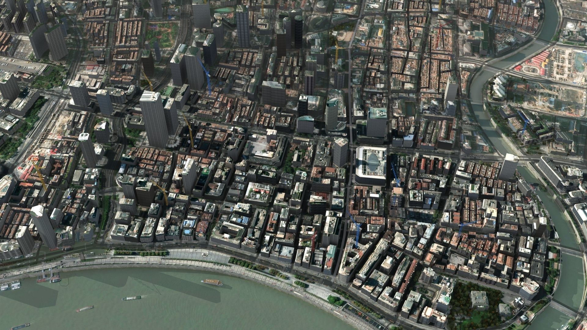 Shanghai City China 3D model_6