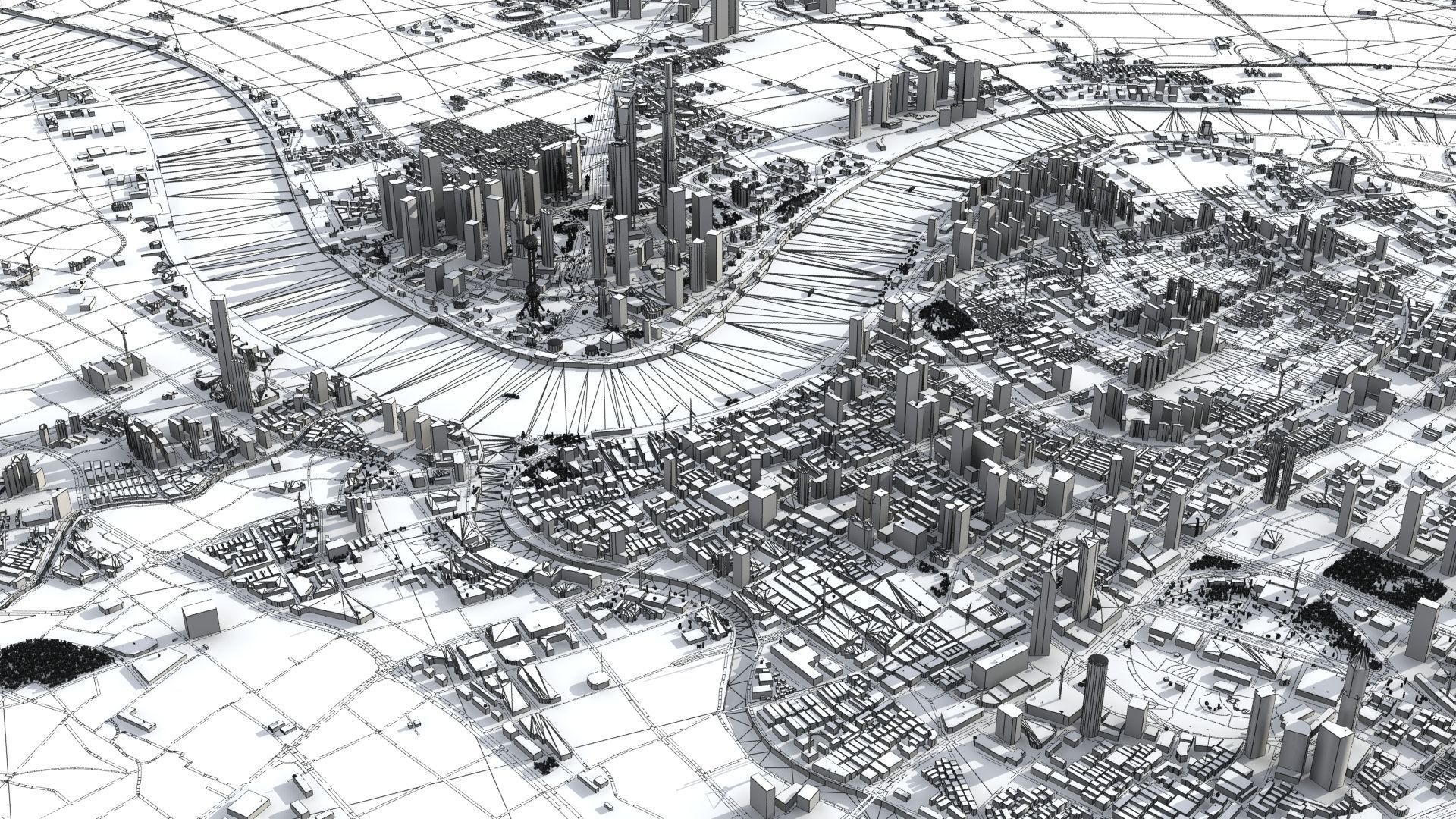 Shanghai City China 3D model_48