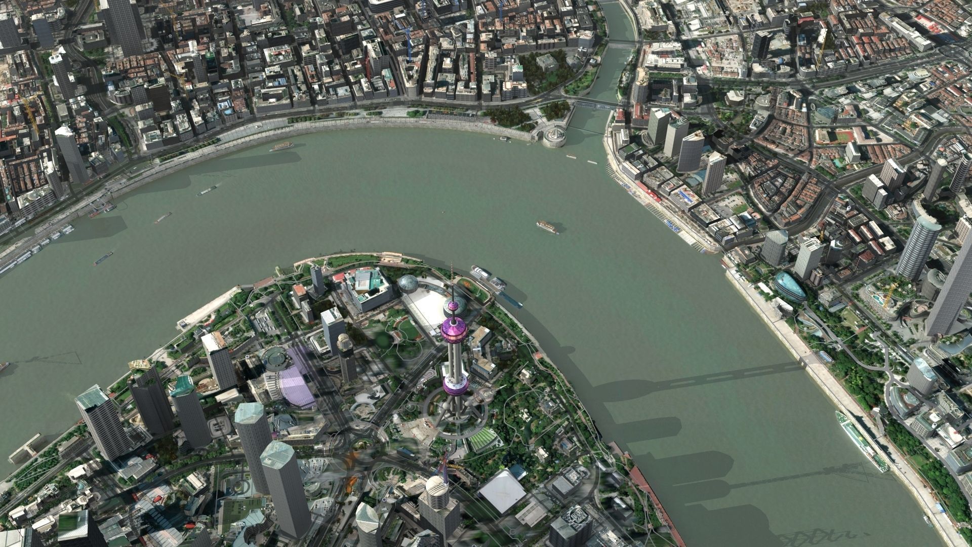 Shanghai City China 3D model_23