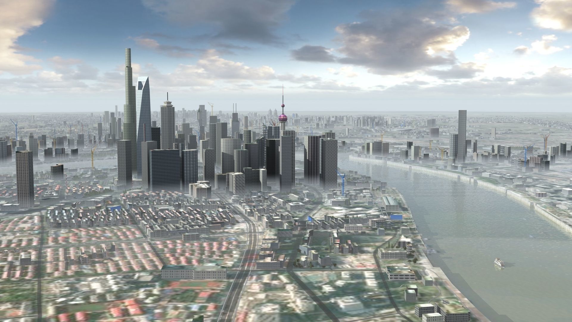 Shanghai City China 3D model_15