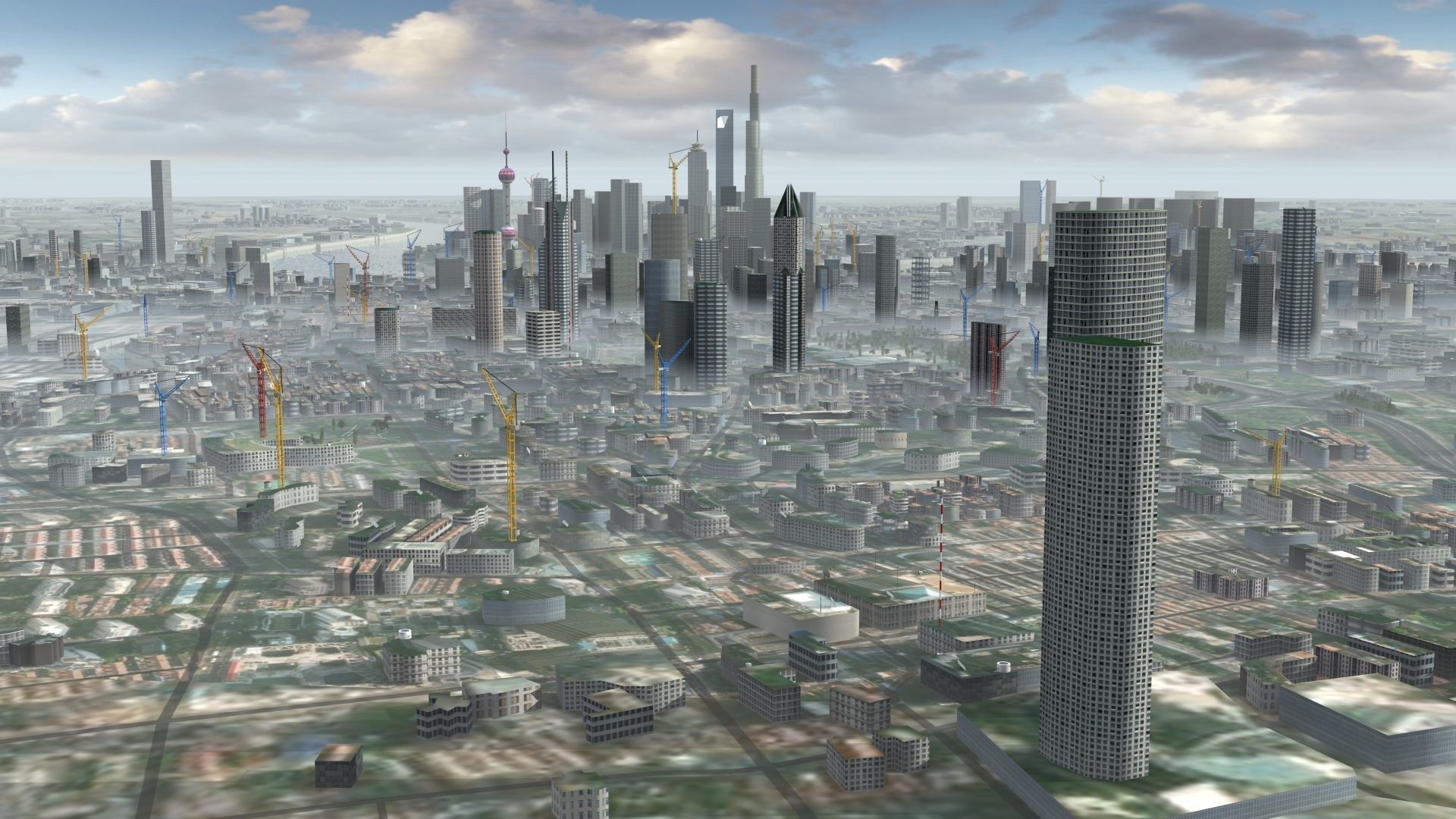 Shanghai City China 3D model_10