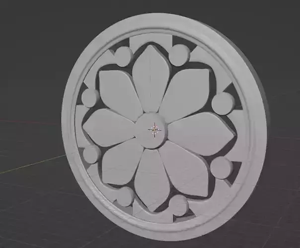 CNC MODEL circular design with flower