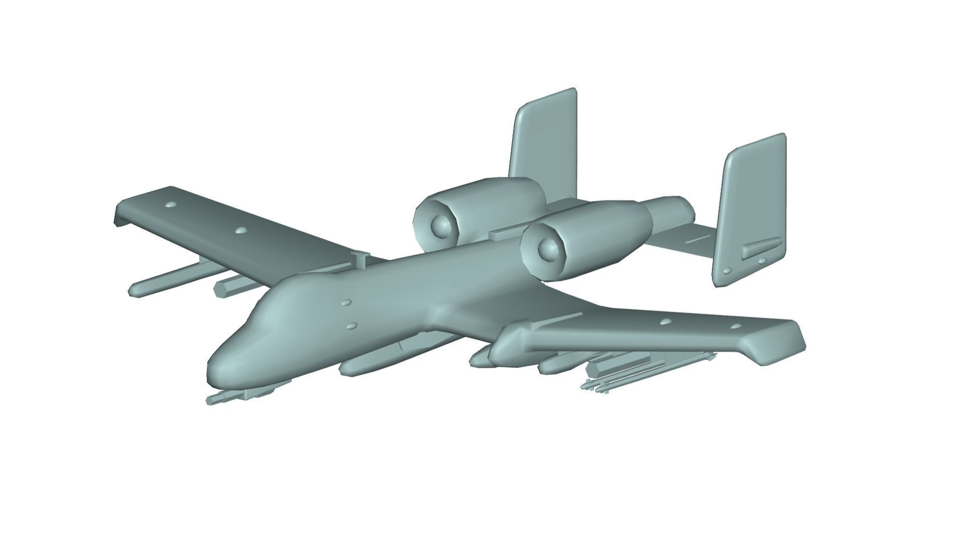 Fairchild Republic A-10 3D model_1