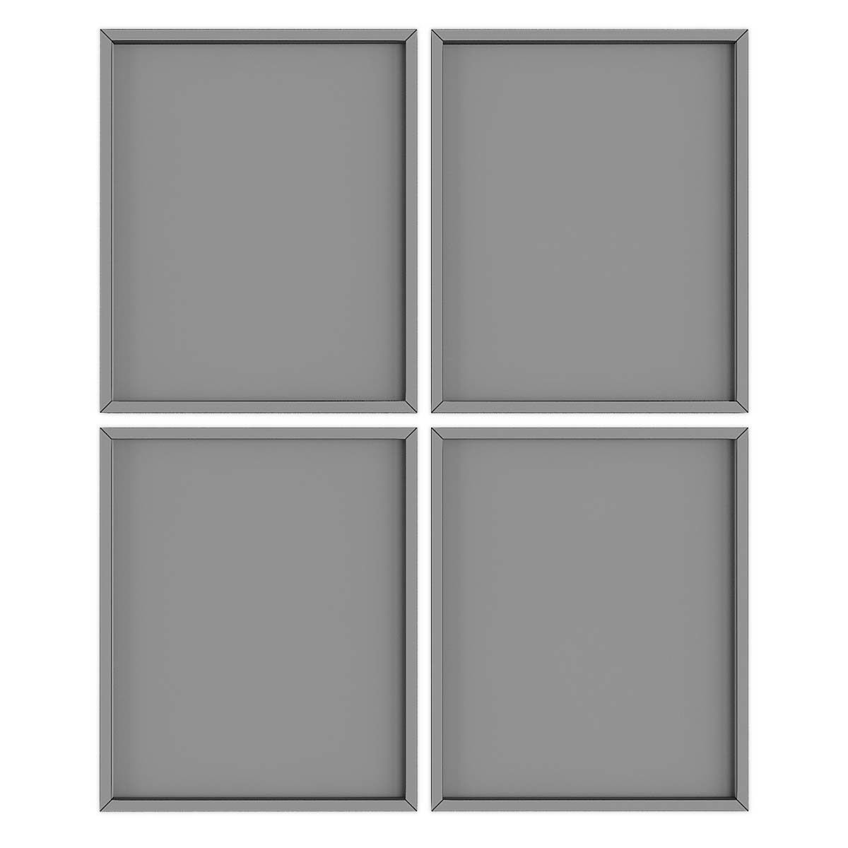 Pictures894 set of six square frames Low-poly 3D model_4