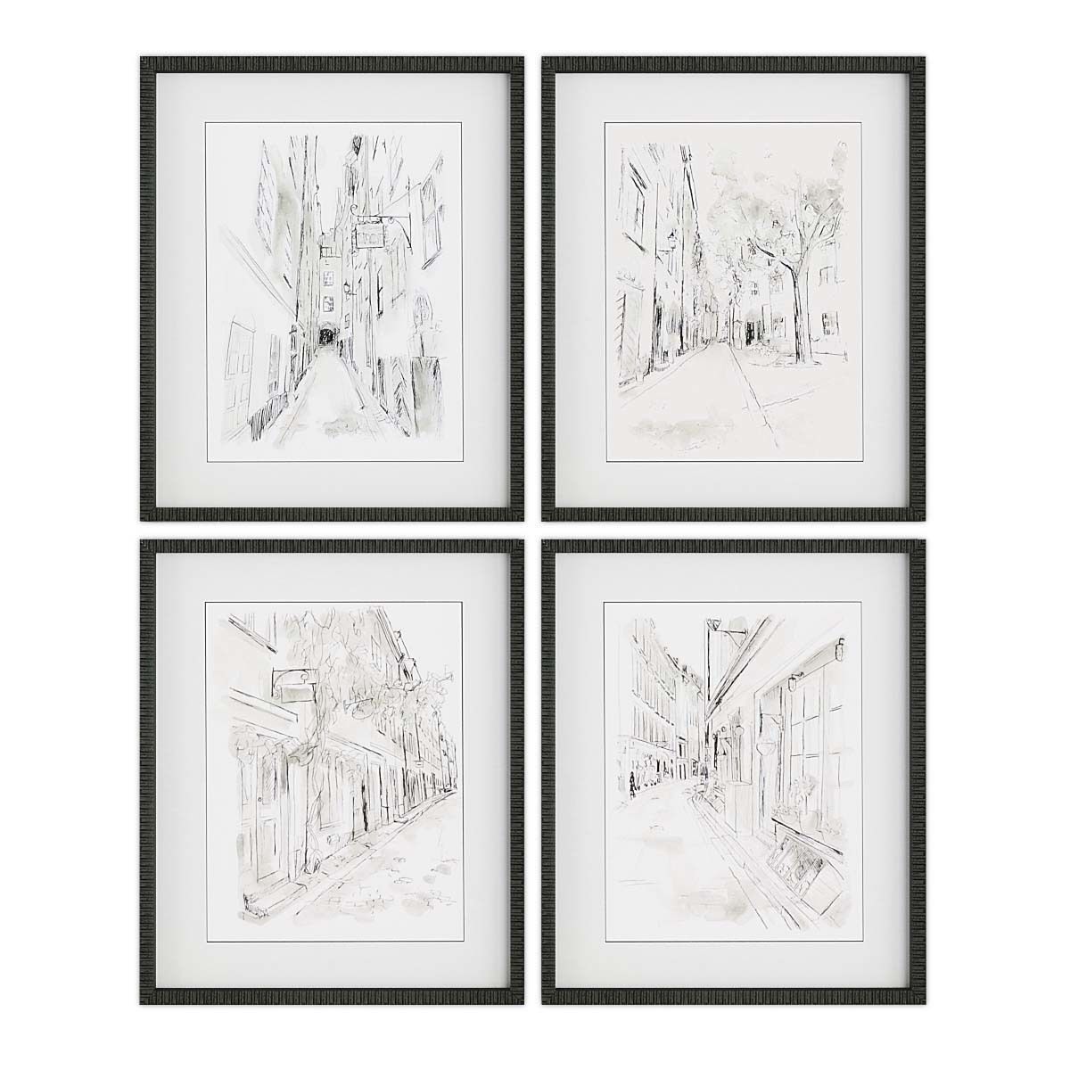 Pictures894 set of six square frames Low-poly 3D model_2