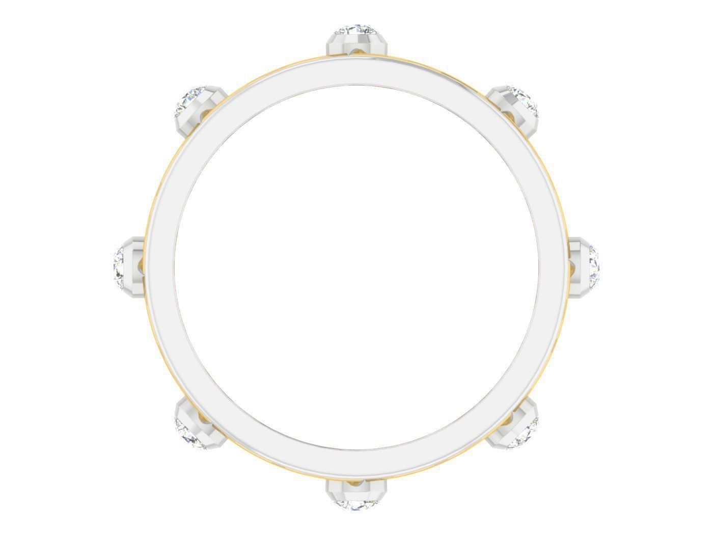 Wedding Engagement Women Etarnaty Flower Band Ring 3D print model_1