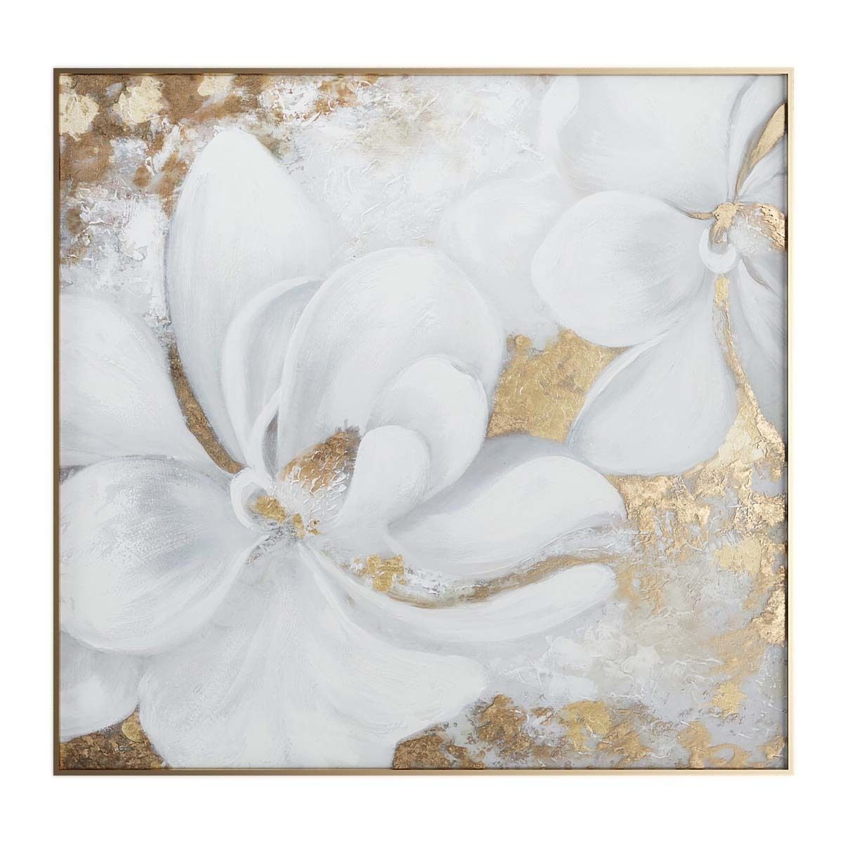 Pictures895 gold and floral wall art Low-poly 3D model_2