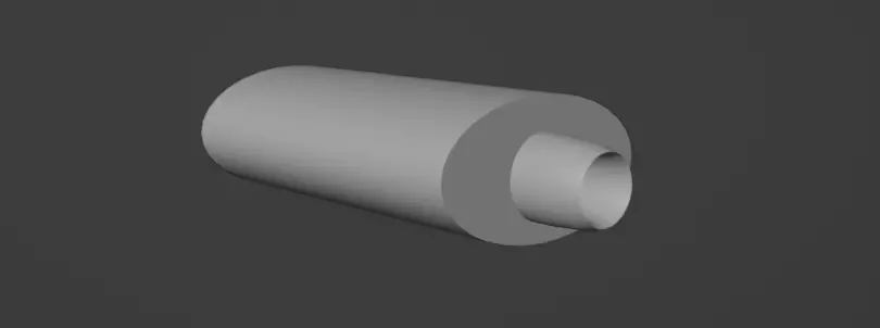 Low Poly Exhaust Muffler Free low-poly 3D model