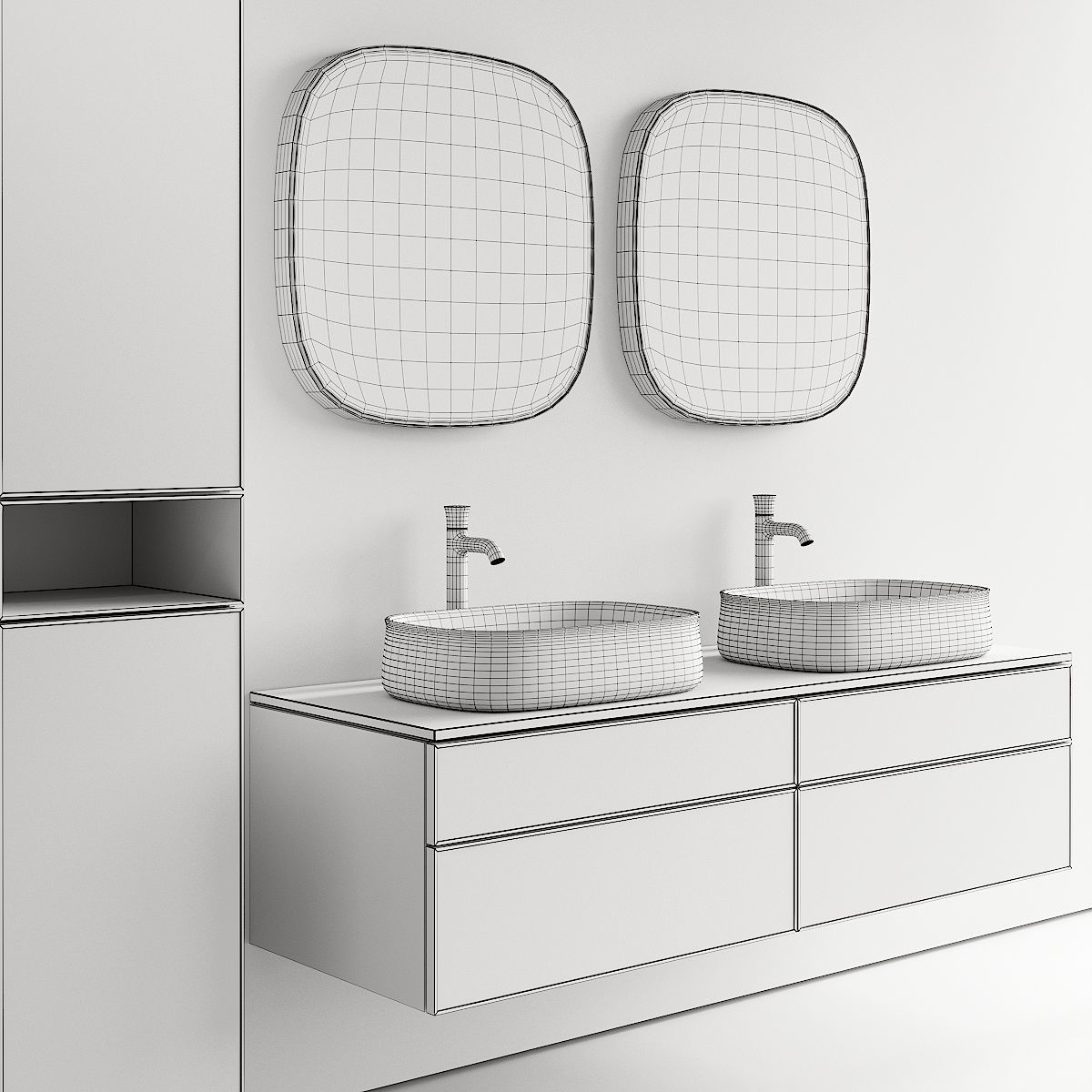 Duravit Zencha Vanity Unit Set 1 3D model_4