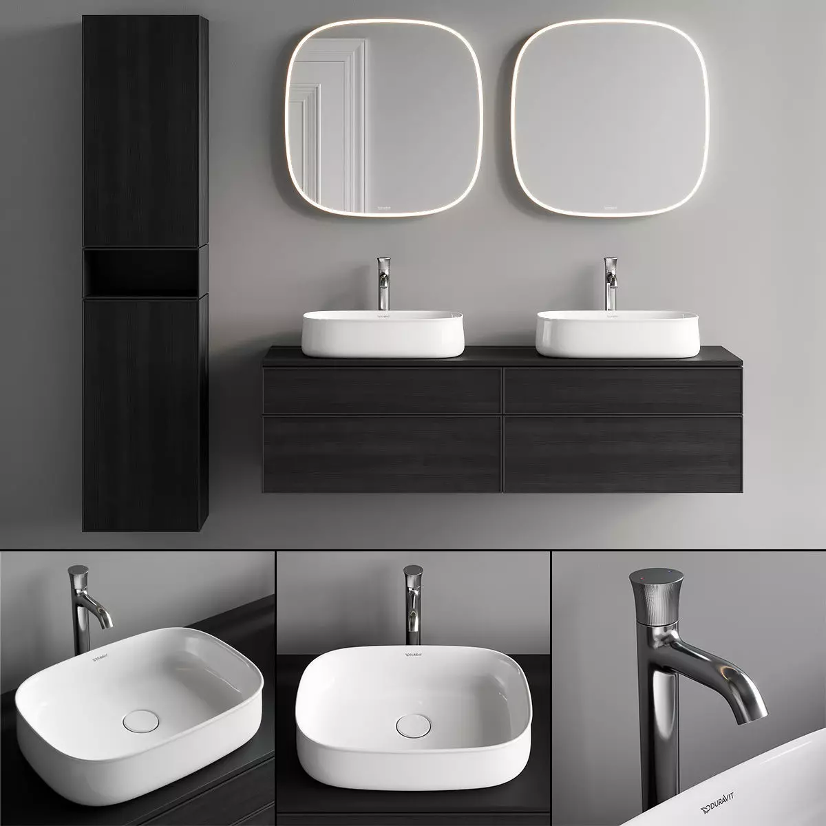 Duravit Zencha Vanity Unit Set 1 3D model_0