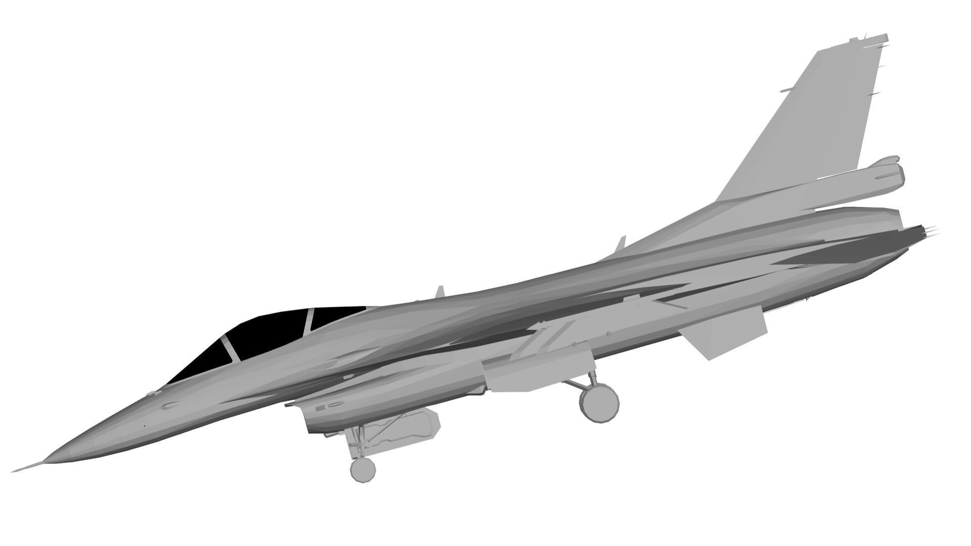 Mitsubishi F-2 3D model_2