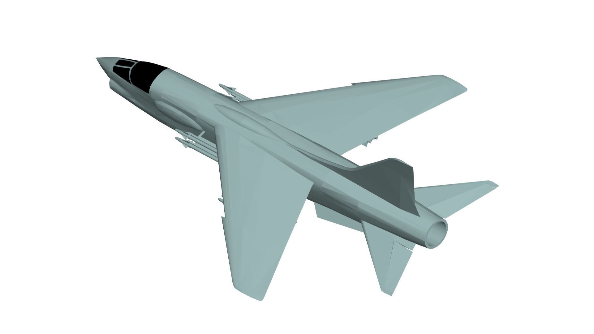 Vought F-8 Crusader 3D model_4