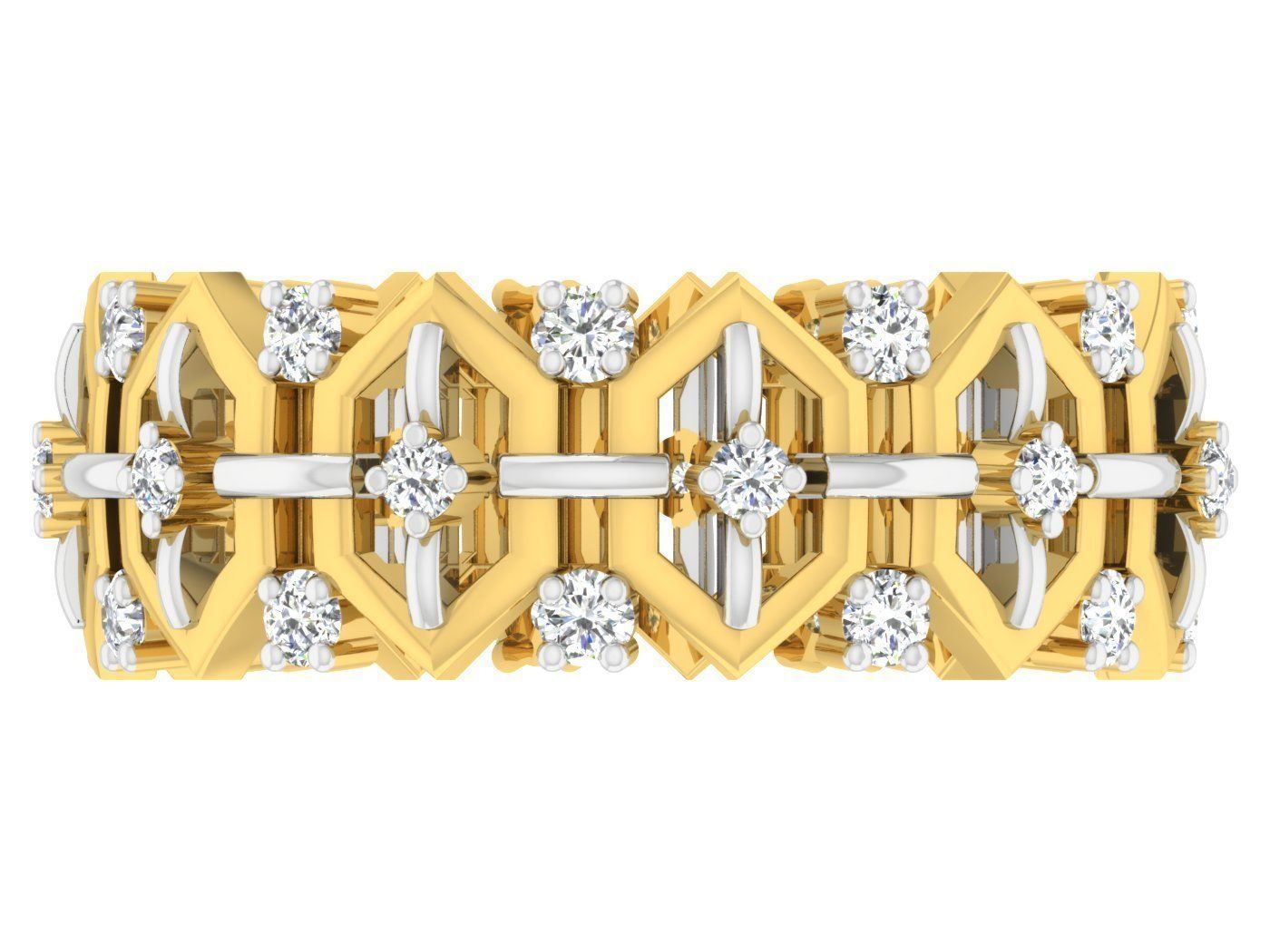 Wedding Engagement Women Etarnaty Band Ring 3D print model_3