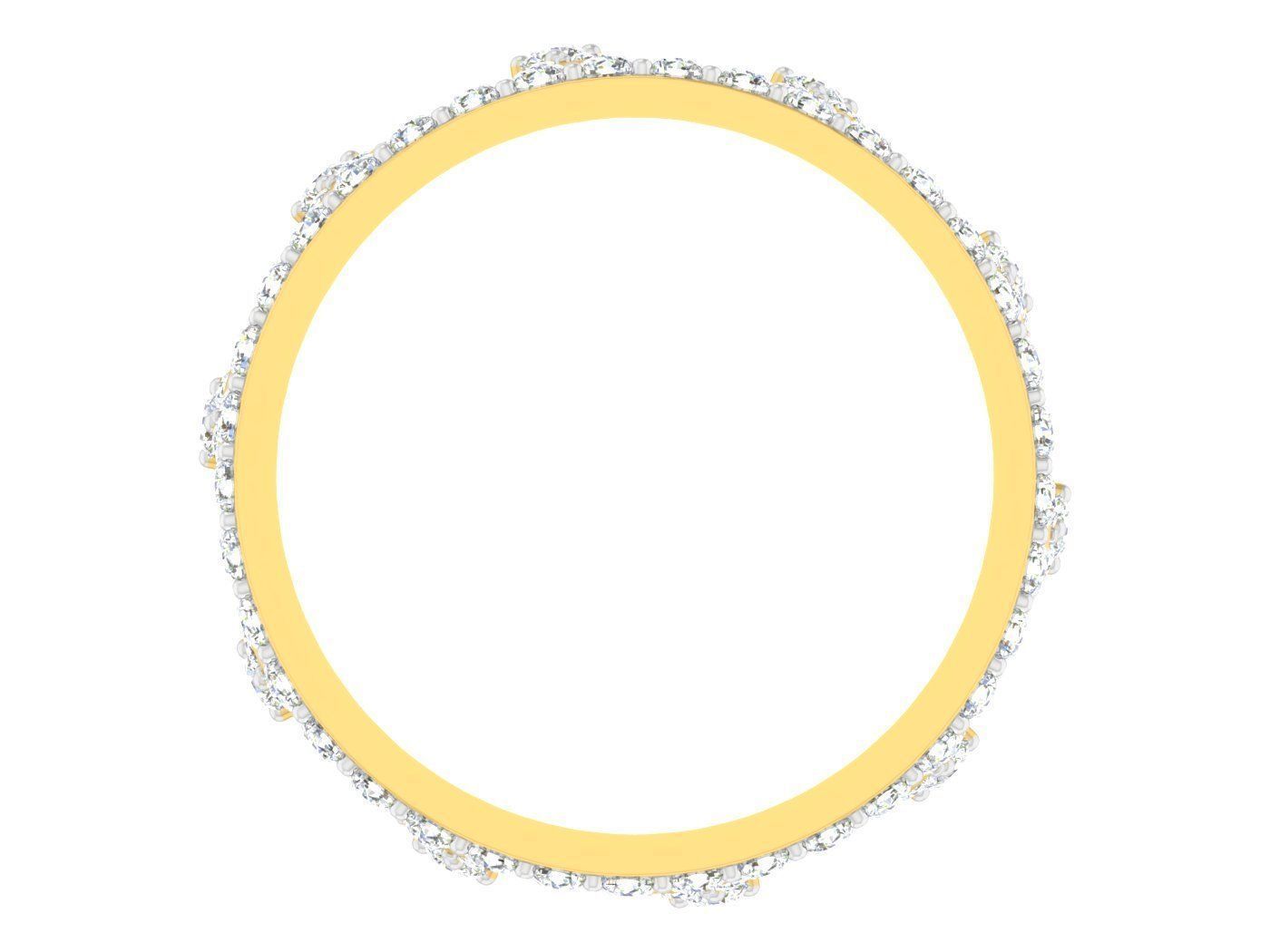 Wedding Engagement Women Etarnaty Band Ring 3D print model_1