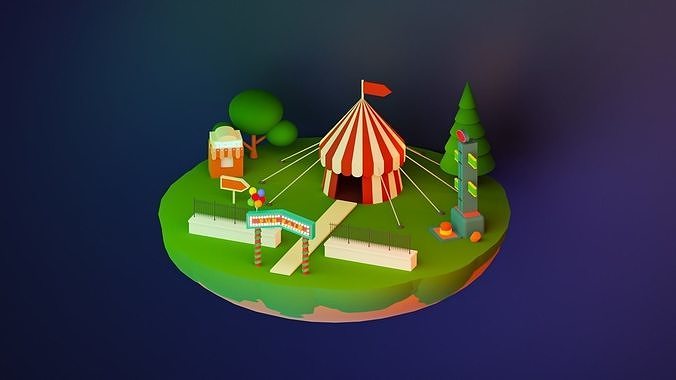 Circus tent Free 3D model