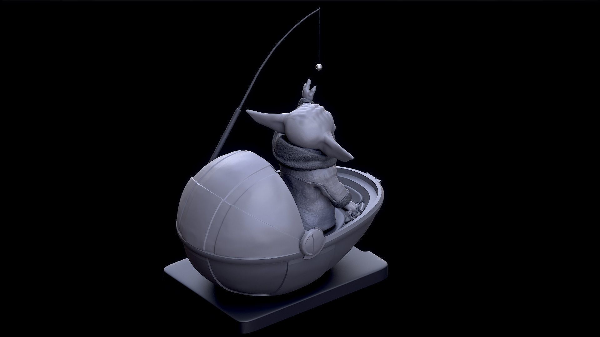 Grogu and the ball  3D print 3D print model_6