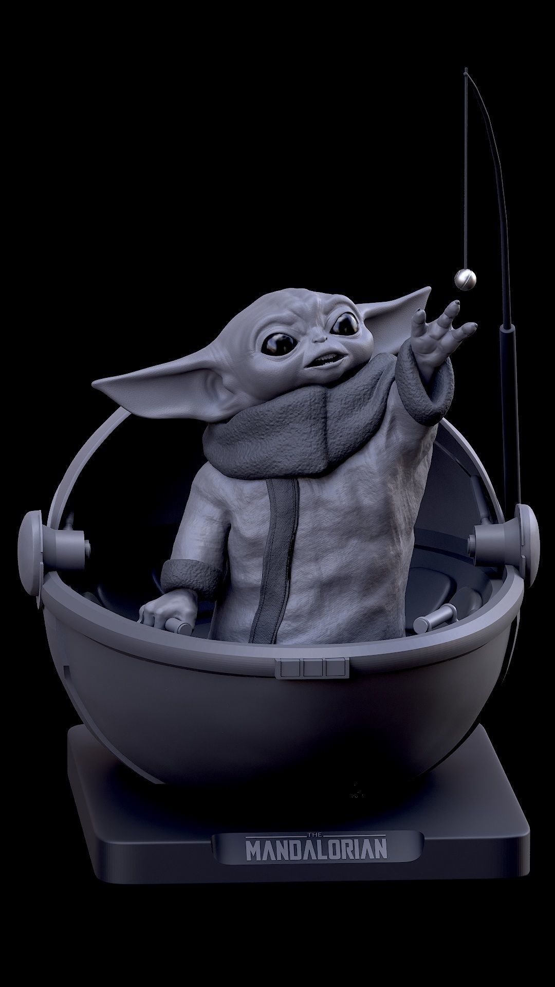 Grogu and the ball  3D print 3D print model_8