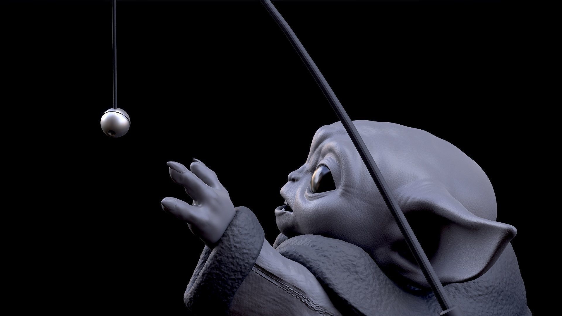 Grogu and the ball  3D print 3D print model_11