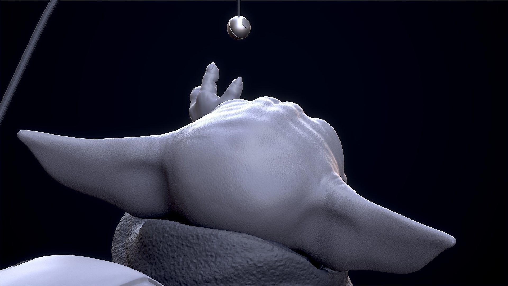 Grogu and the ball  3D print 3D print model_12