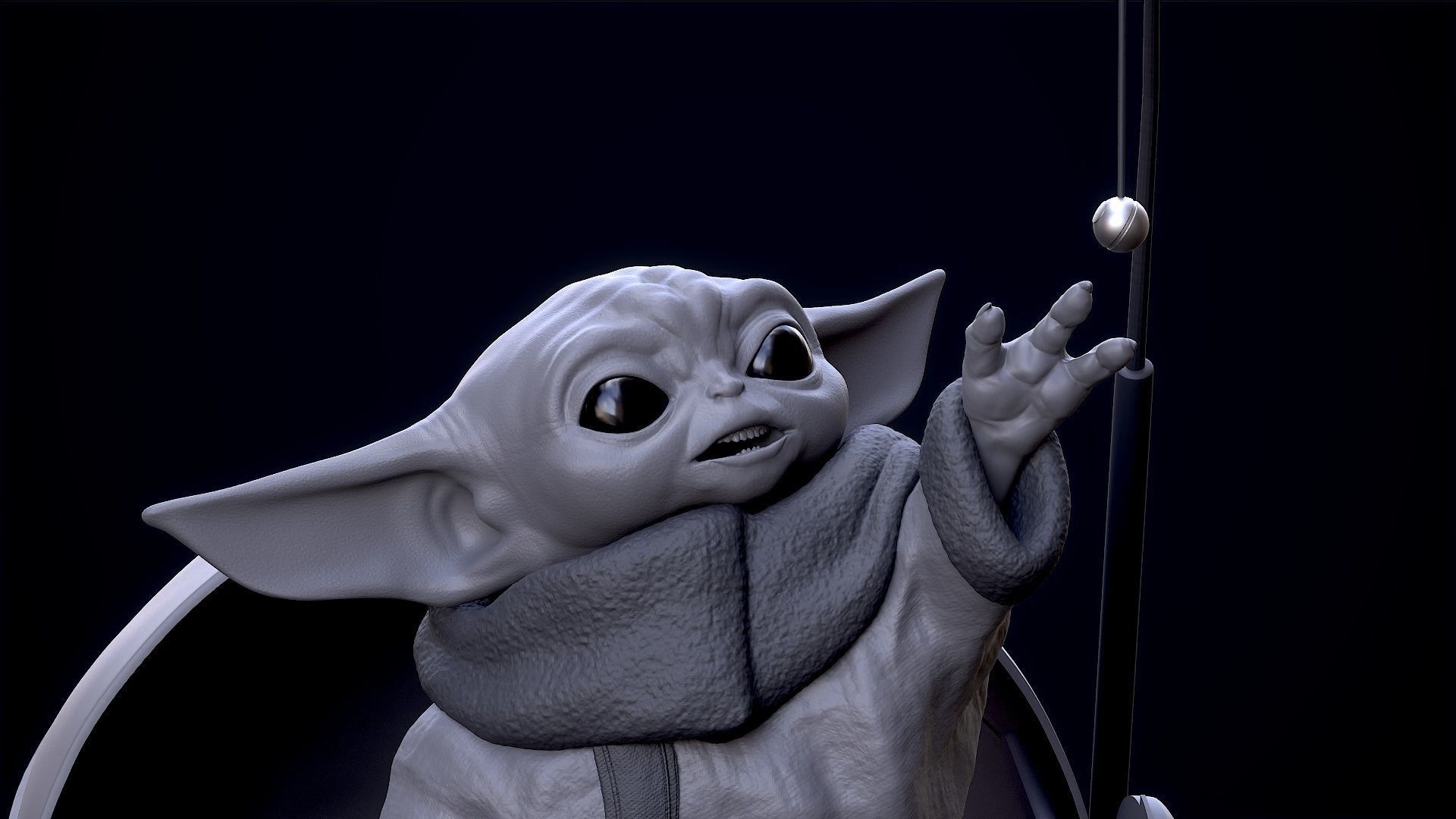 Grogu and the ball  3D print 3D print model_9