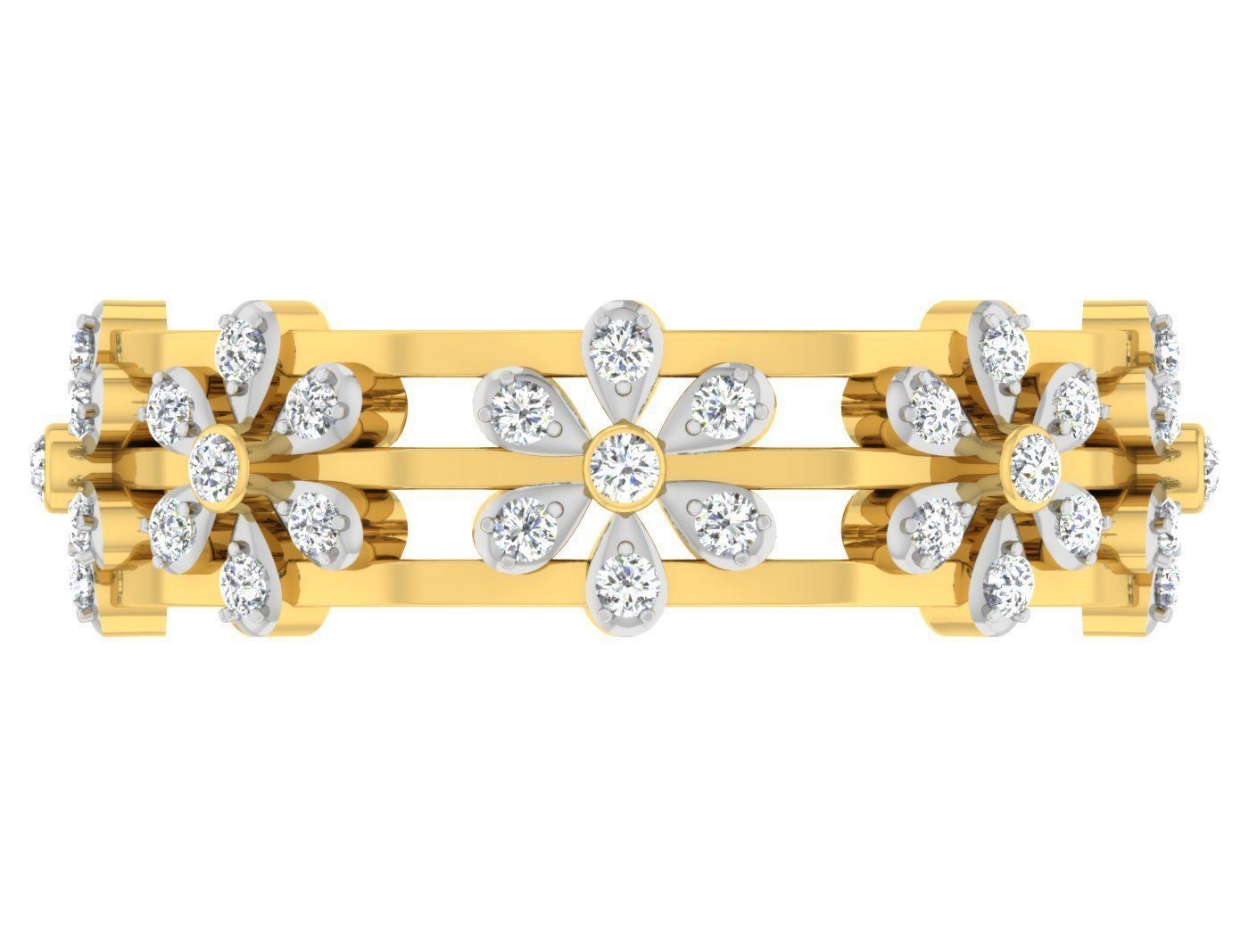 Wedding Engagement Women Etarnaty Band Ring 3D print model_3