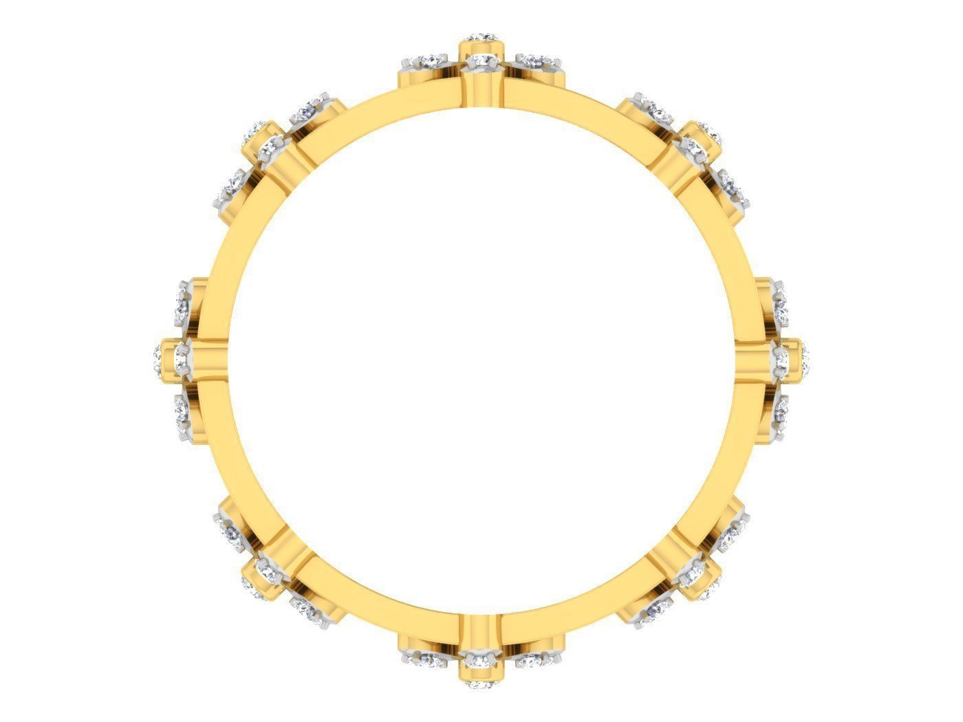 Wedding Engagement Women Etarnaty Band Ring 3D print model_1