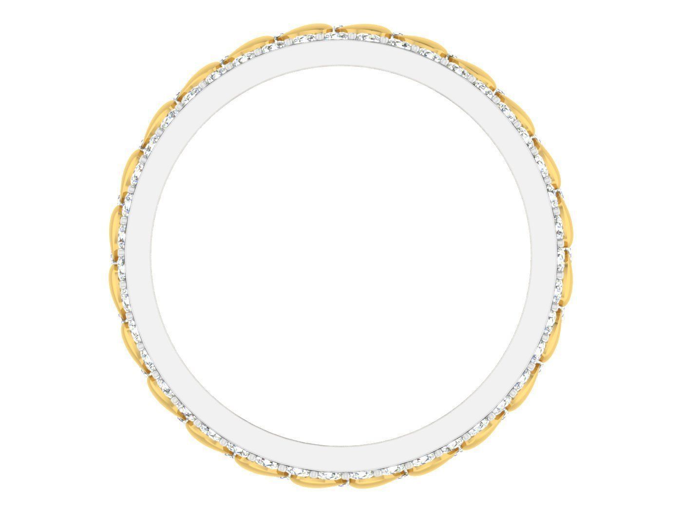 Wedding Engagement Women Etarnaty Band Ring 3D print model_1