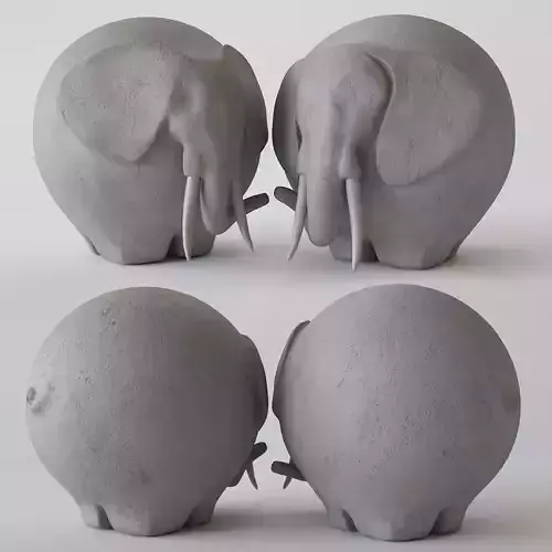 Elephant piggy bank - piggy bank 3D model
