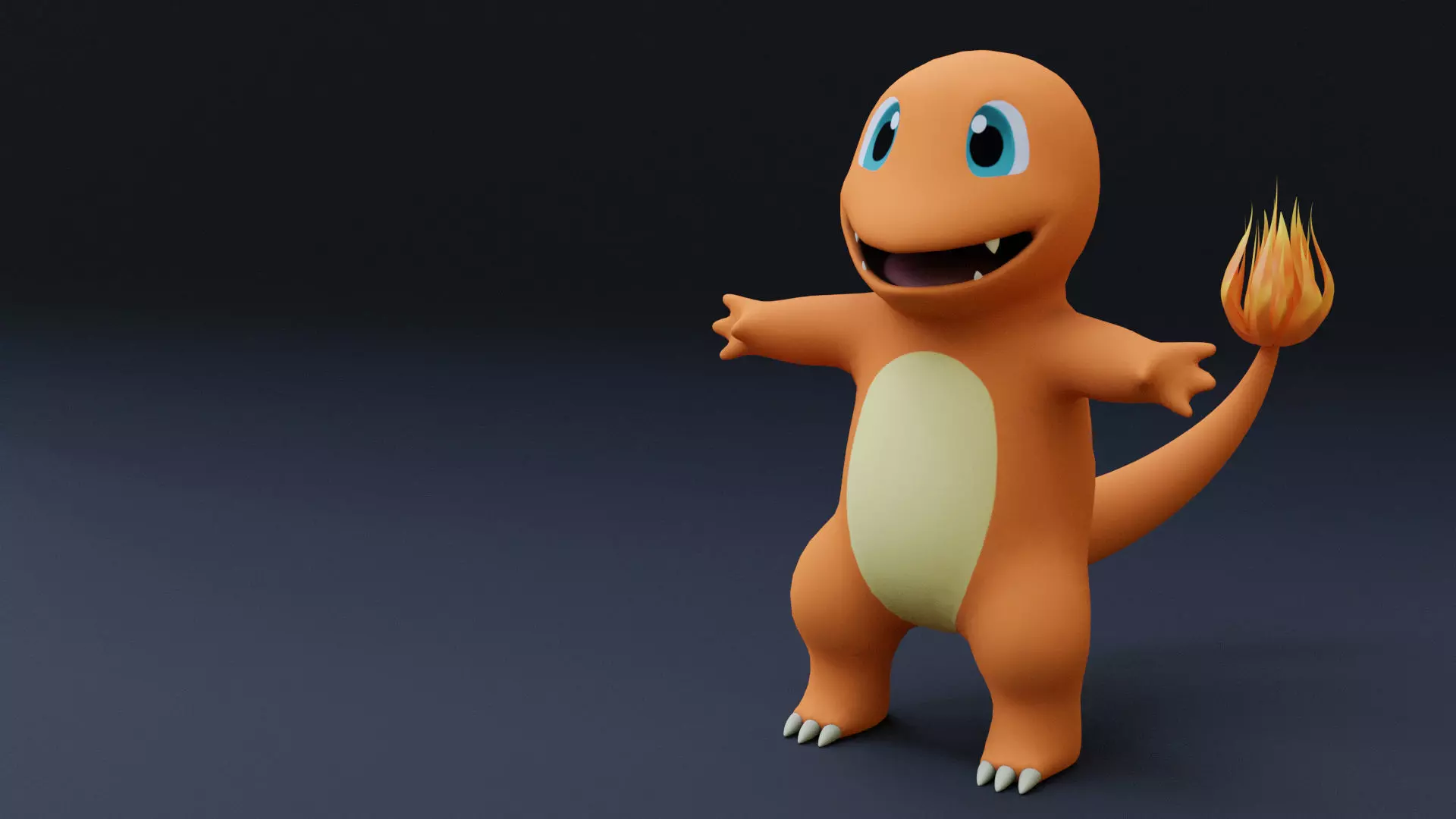 Charmander Pokemon Low-poly 3D model_0
