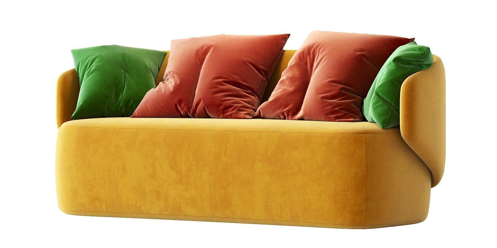 Crescent Sofa 3D model_7