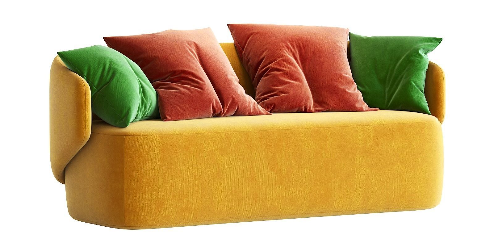 Crescent Sofa 3D model_6