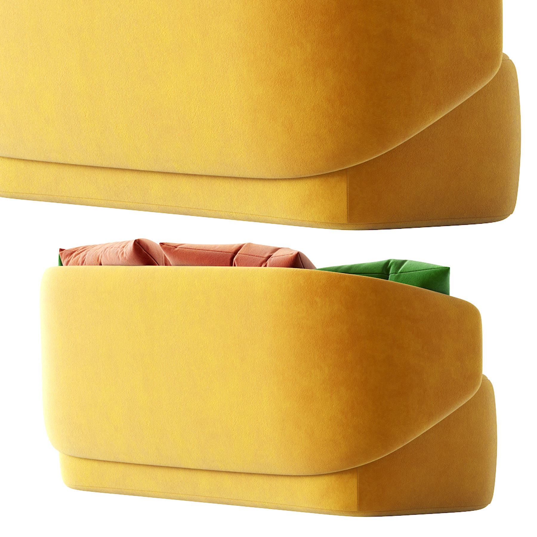 Crescent Sofa 3D model_3