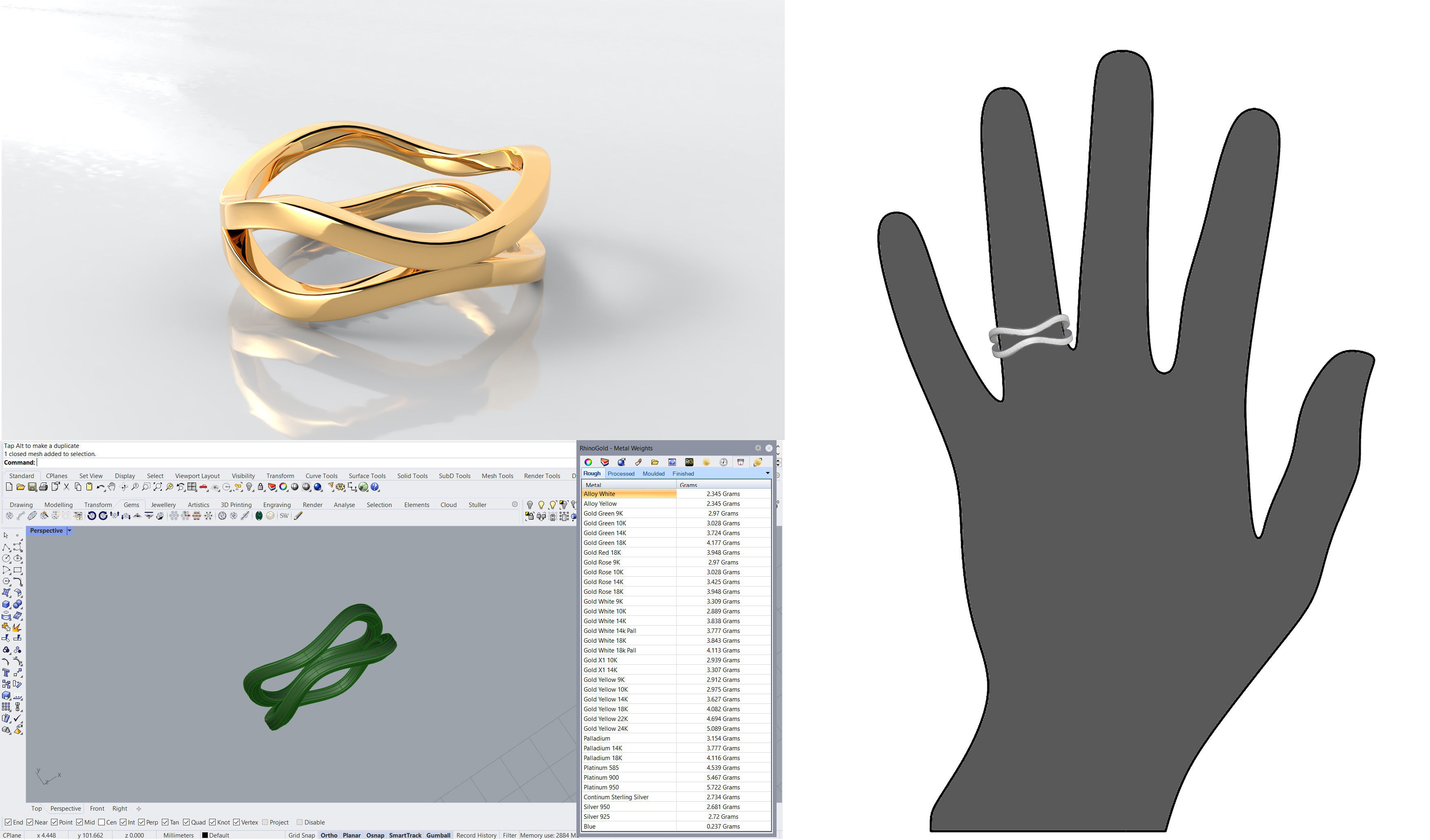 Ring 003 model 3 3D printable 3D print model_2