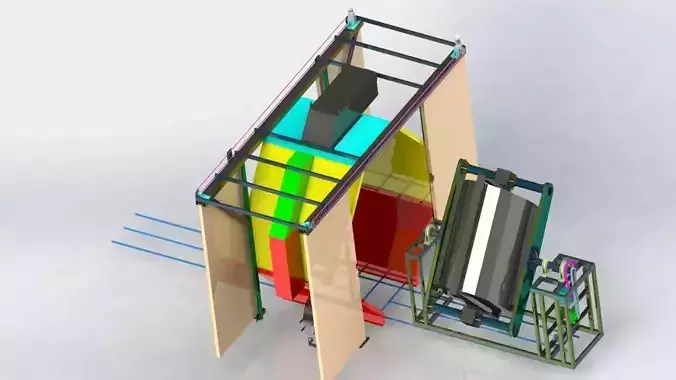 Rotation furnace for polyester tank with 18 tons liquid capacity 3D model