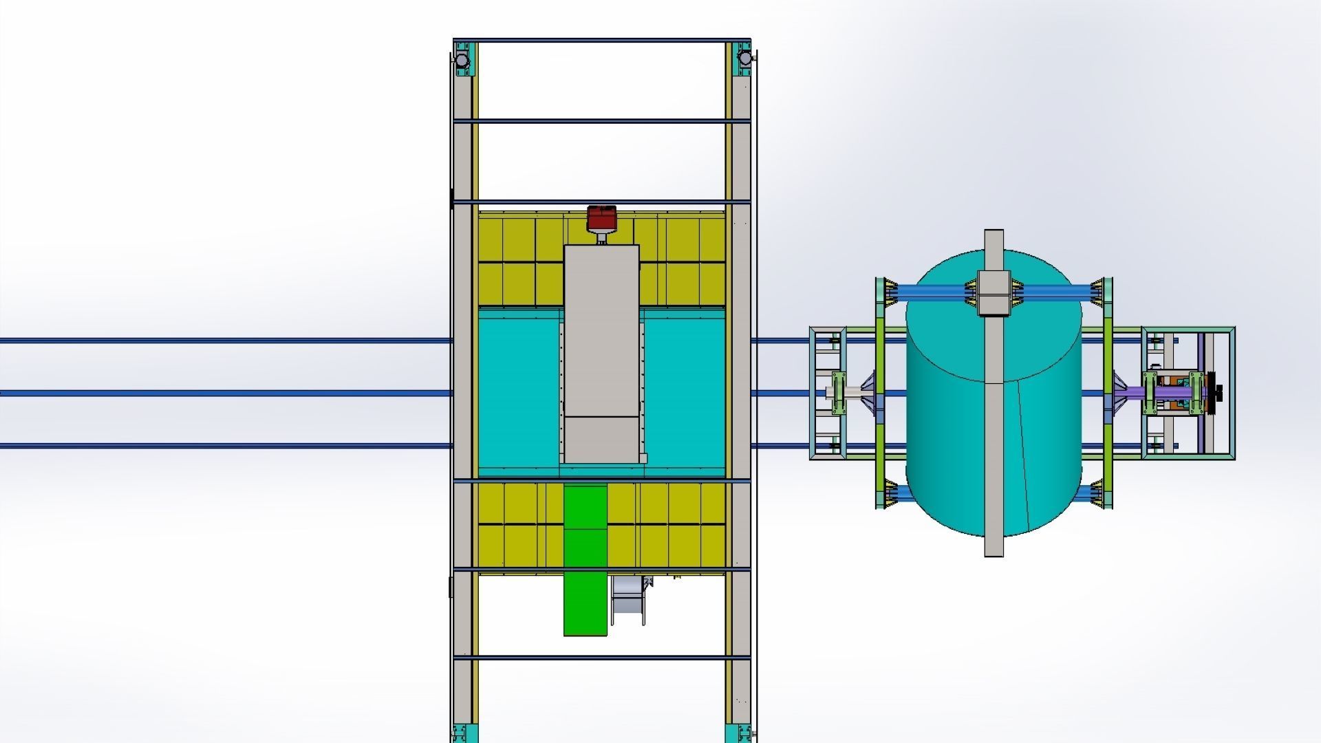 Rotation furnace for polyester tank with 18 tons liquid capacity 3D model_10