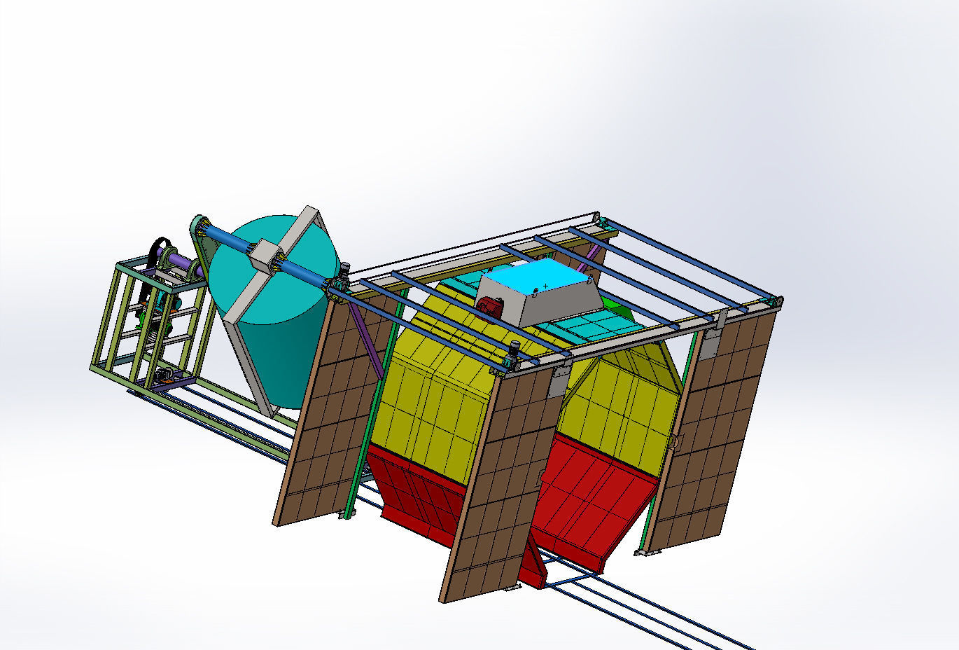Rotation furnace for polyester tank with 18 tons liquid capacity 3D model_14