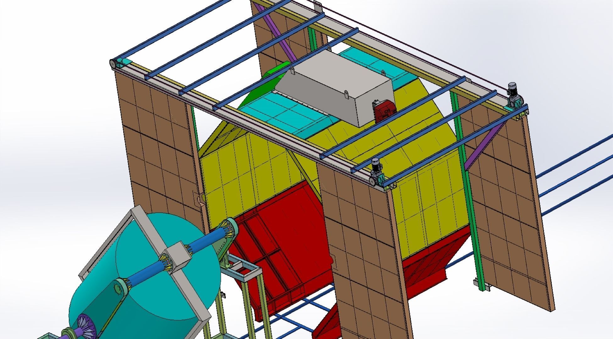 Rotation furnace for polyester tank with 18 tons liquid capacity 3D model_21