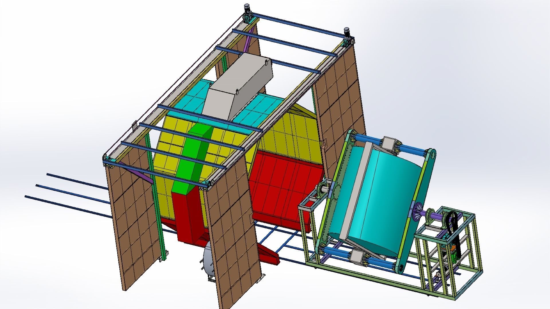 Rotation furnace for polyester tank with 18 tons liquid capacity 3D model_22