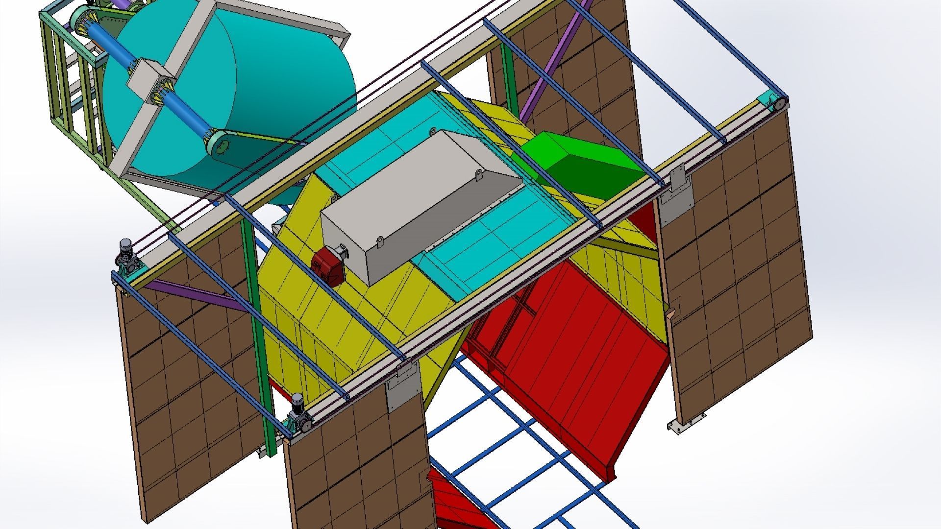 Rotation furnace for polyester tank with 18 tons liquid capacity 3D model_9