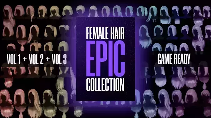 Female Hair Collection 01 02 03  - Epic Bundle 