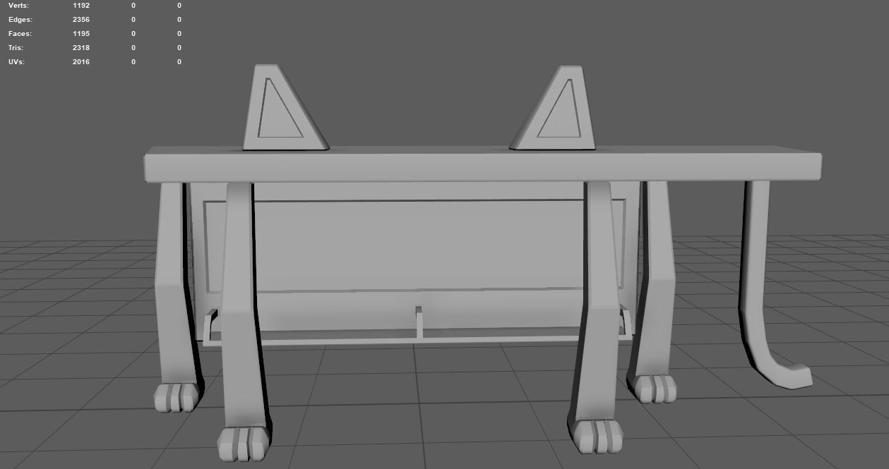 cat bus stop 3D model_9