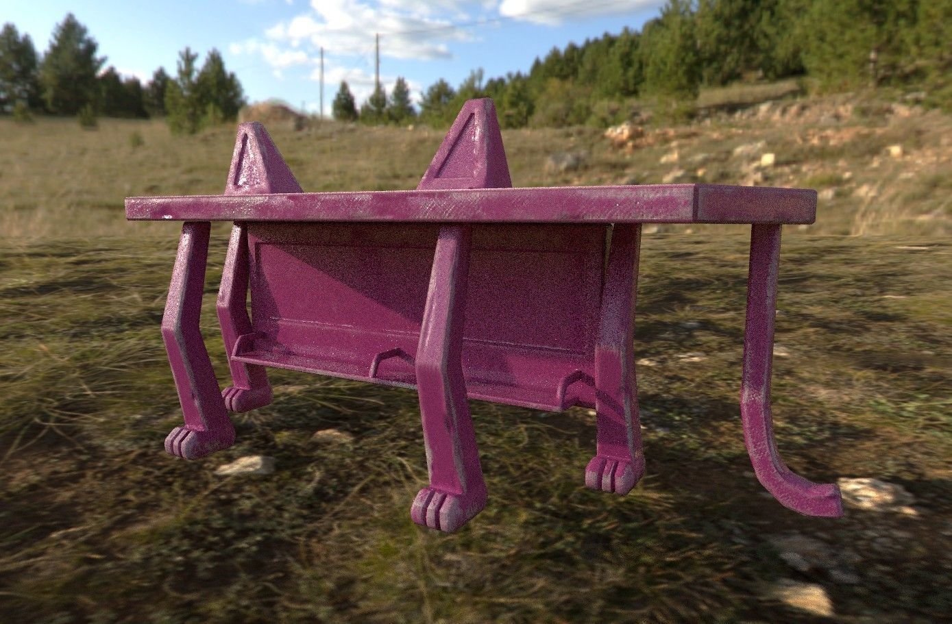 cat bus stop 3D model_6