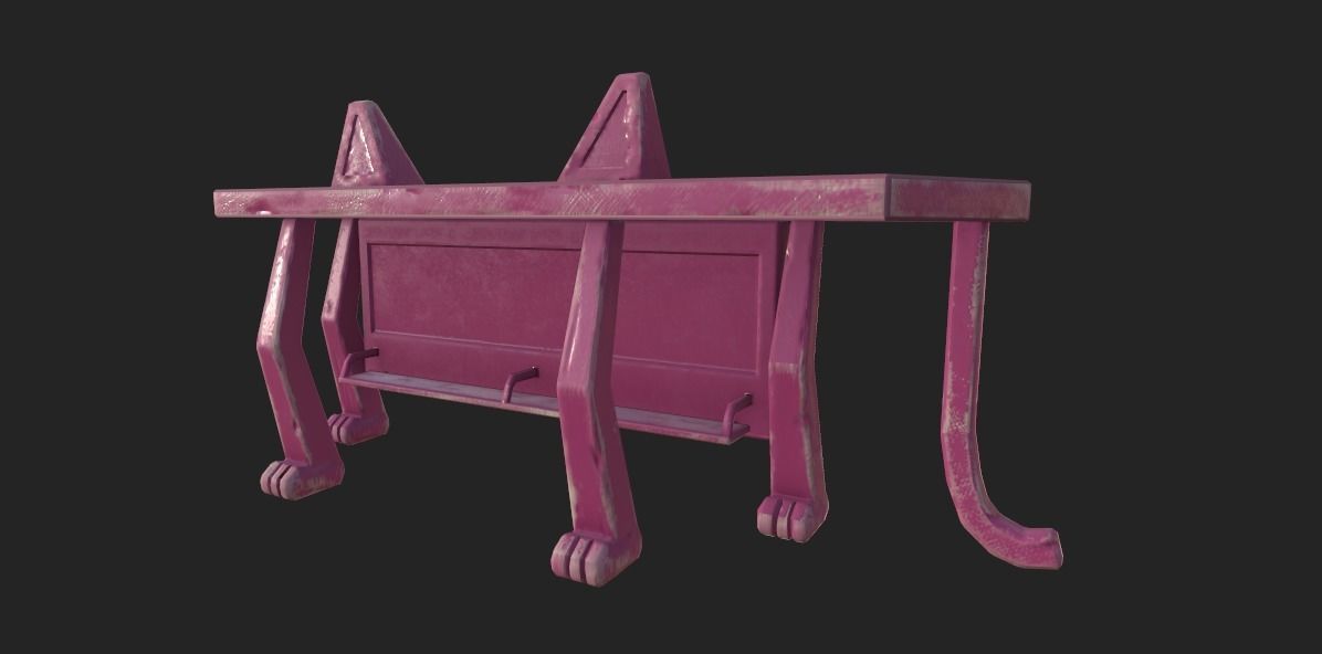 cat bus stop 3D model_7