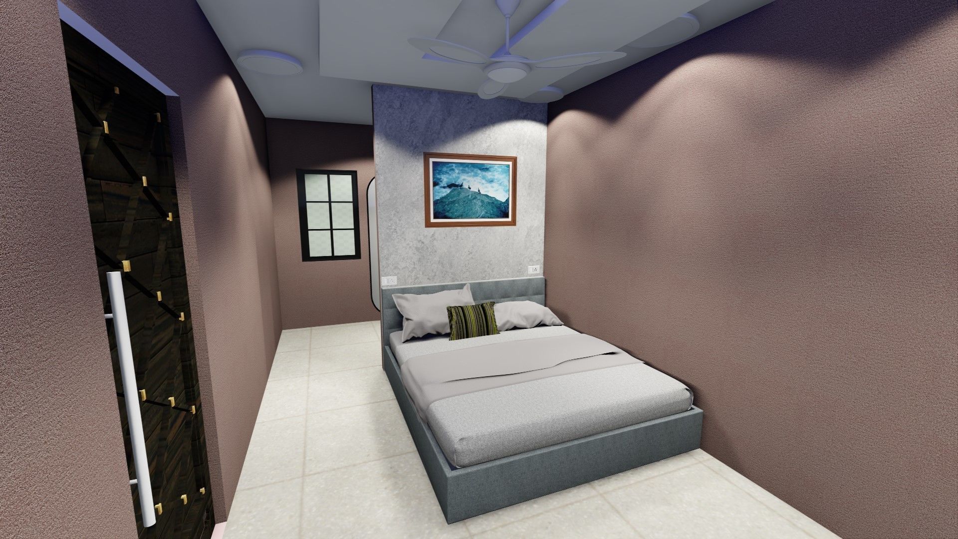 BEDROOM- 3D MODEL walk in closet with mirror 3D model_1