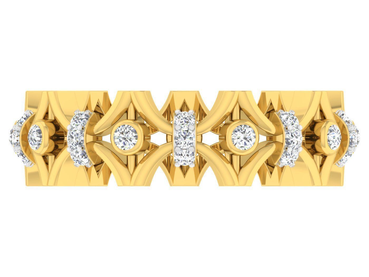 Wedding Engagement Women Etarnaty Band Ring 3D print model_3