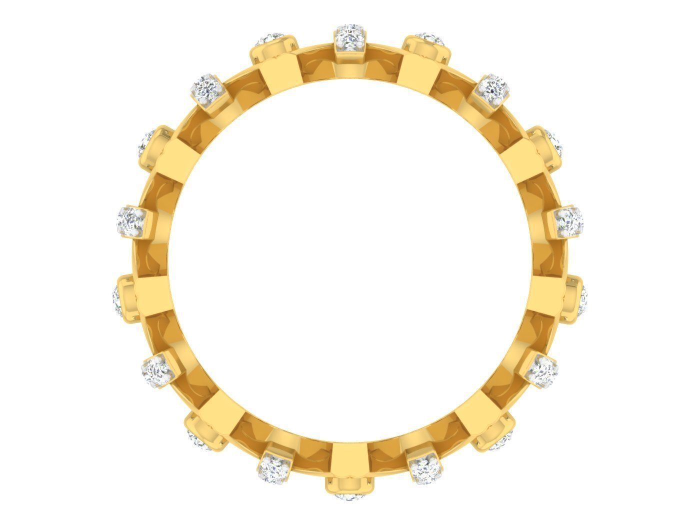 Wedding Engagement Women Etarnaty Band Ring 3D print model_1