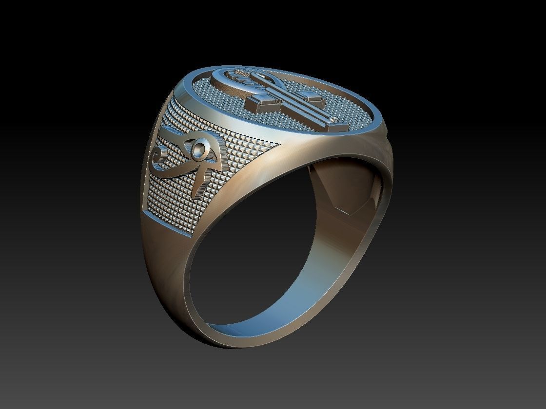 Ankh Ring - Ansata  3D print model_4